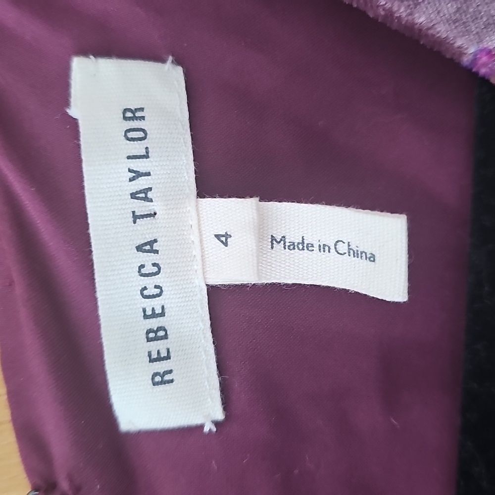 NWOT REBECCA TAYLOR FLORAL VELVET JUMPSUIT - Picture 7 of 10
